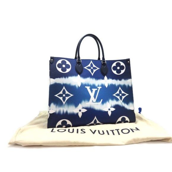 Louis Vuitton Tote Bag On The Go Blue GM LV Shoulder Bag - Picture 6 of 6